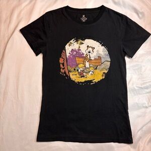 Calvin & Hobbes - Black Graphic Shirt | Size: X-Small